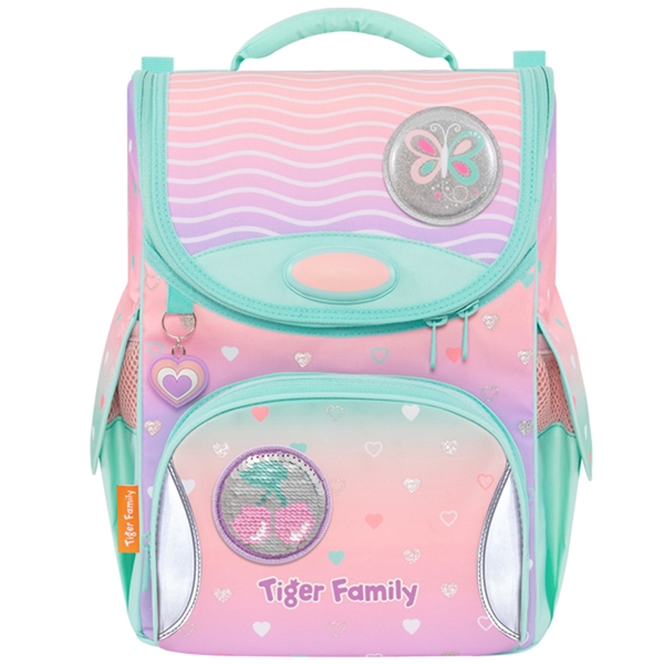 Ba Lô Học Sinh Chống Gù Tiger Family Nature Quest Schoolbag Pro - Peach Waves Go Green TGNQ-096A