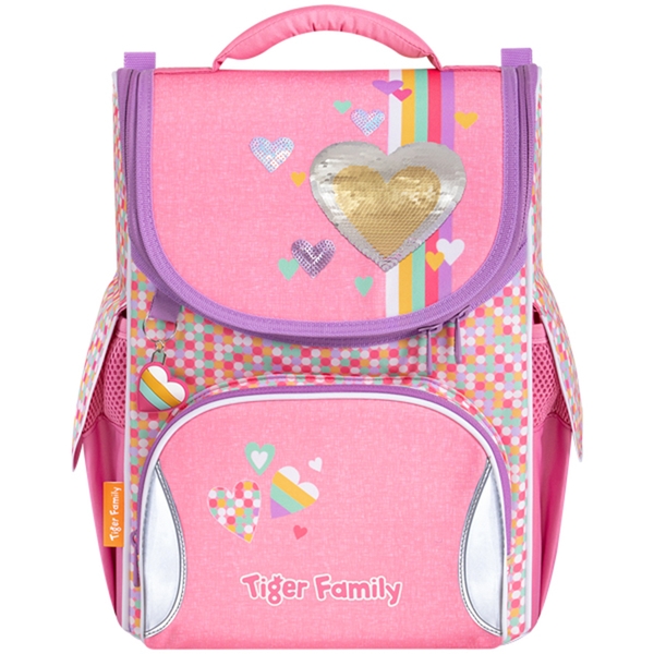 Ba Lô Học Sinh Chống Gù Tiger Family Nature Quest Schoolbag Pro - Pink Amour Sequins TGNQ-041A
