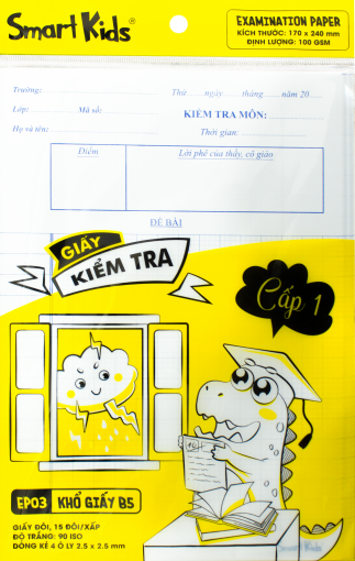 Giấy Kiểm Tra Smartkids EP03 B5 100gsm