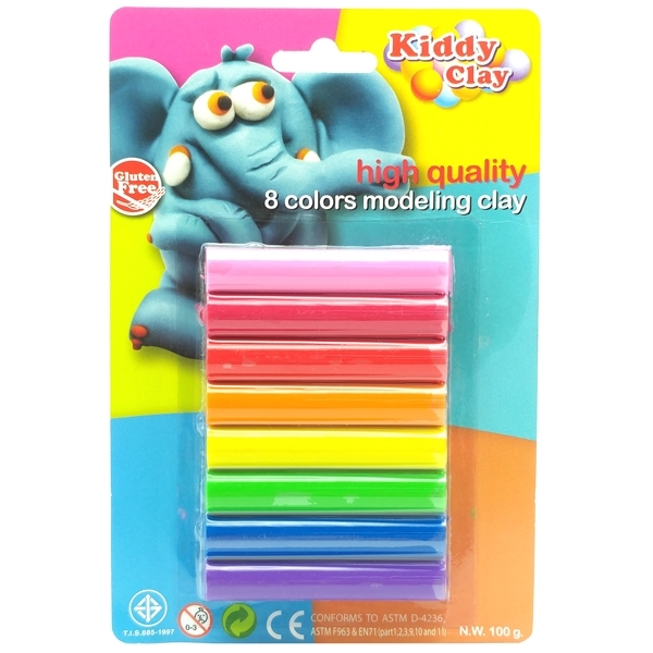 Đất Nặn Kiddy Clay 8 Màu ST1008
