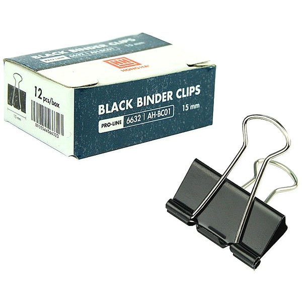 Kẹp Giấy Đen Hồng Hà 15mm AH-BC01 6632