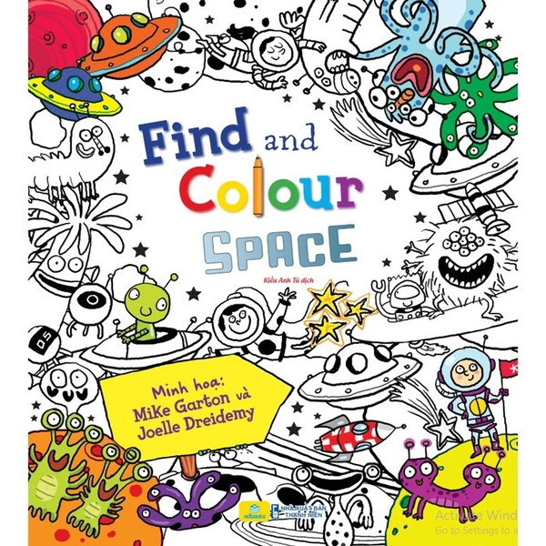 Find And Colour - Space (Quarto Group - Sách Bản Quyền USA)