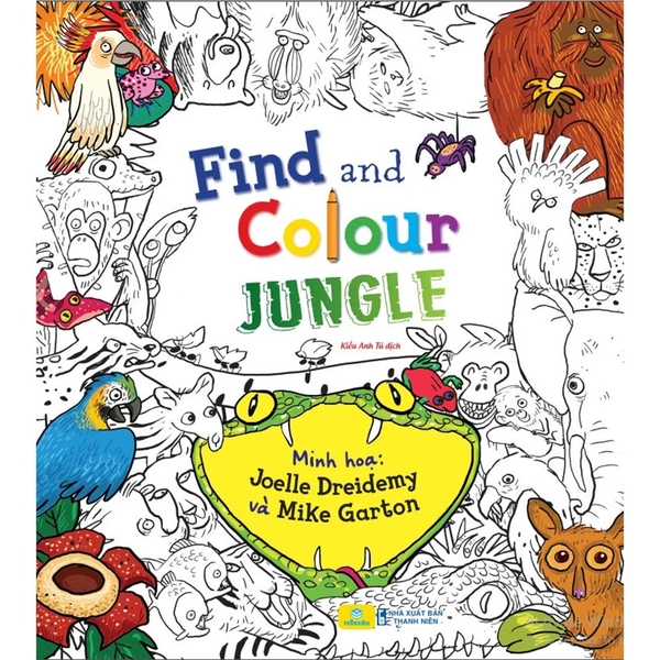 Find And Colour - Jungle (Quarto Group - Sách Bản Quyền USA)