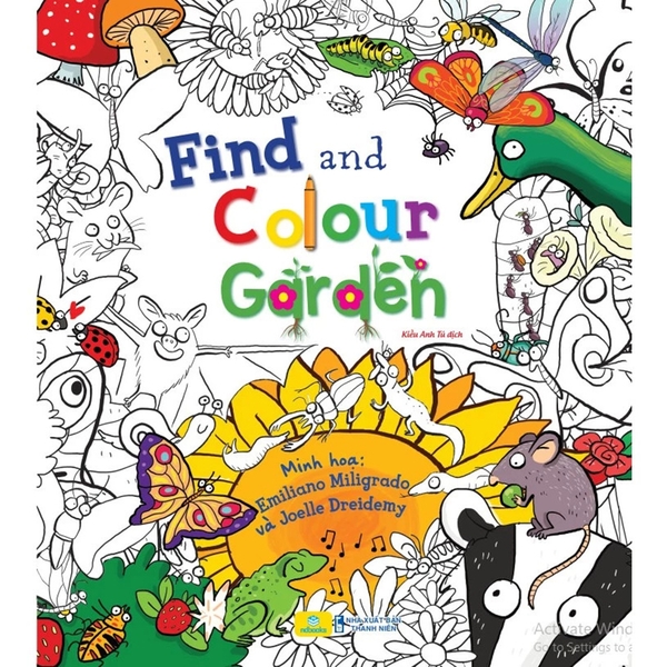 Find And Colour - Garden (Quarto Group - Sách Bản Quyền USA)