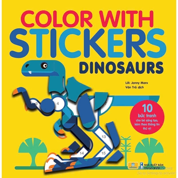 Color With Stickers - Dinosaurs (Little Tiger - Sách Bản Quyền UK)
