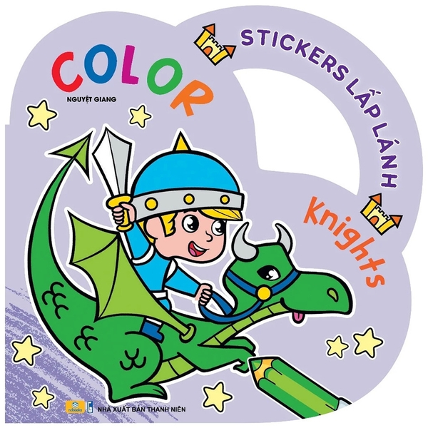 Stickers Lấp Lánh - Color - Knights (Caramel Publishing - Sách Bản Quyền Belgium)