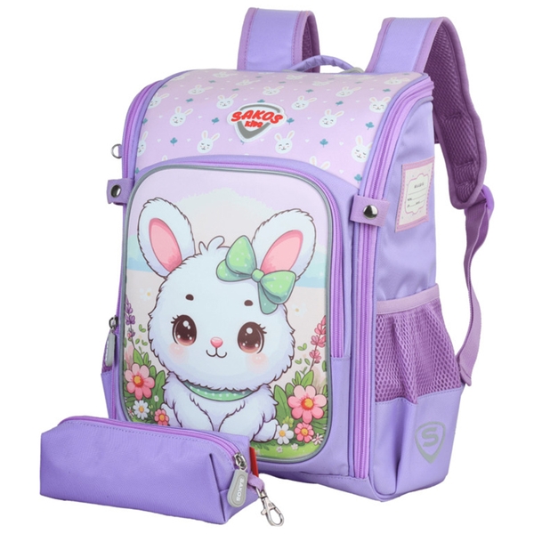 Ba Lô Học Sinh Sakos Kid Bingo - Lilac Bunny