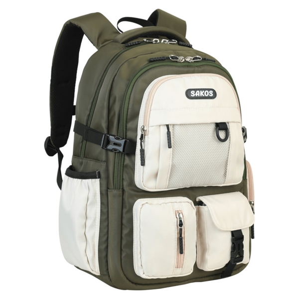 Ba Lô Học Sinh Sakos Stormy Màu Xanh Rêu