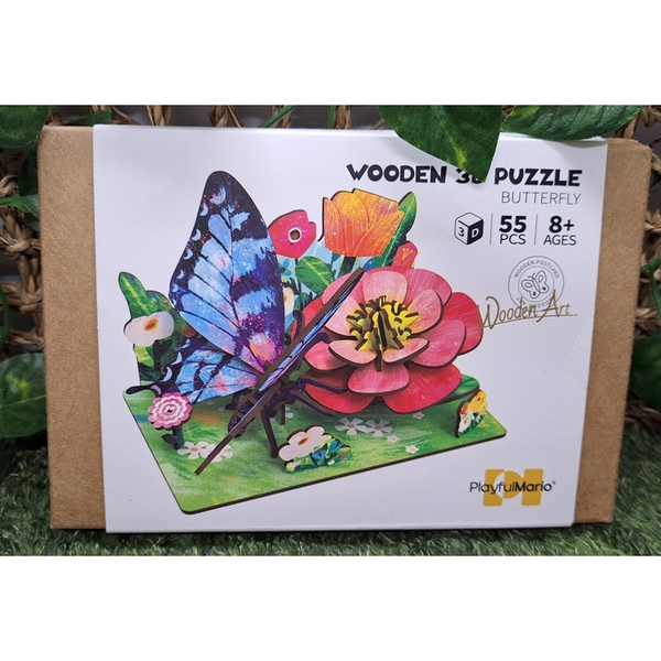 Mô Hình Gỗ Puzzle 3D - Bướm Và Môi Trường Sống Của Nó 1926 (68041)