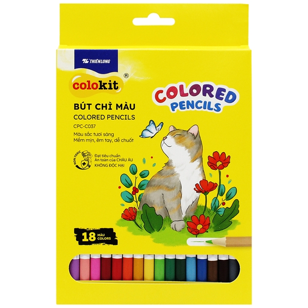 Bút Chì Màu Colored Pencils - Colokit CPC-C037 18 Màu
