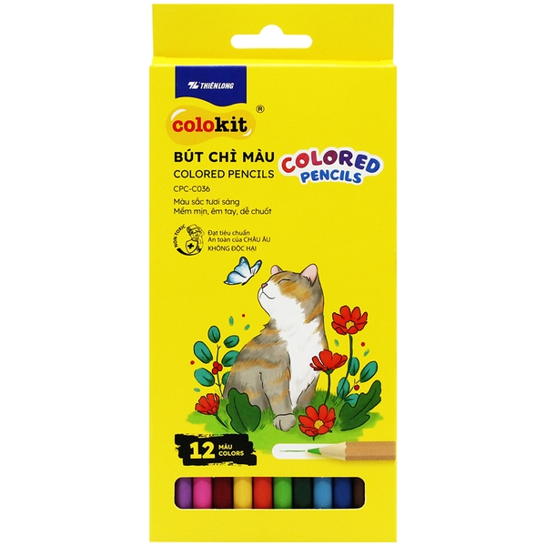 Bút Chì Màu Colored Pencils - Colokit CPC-C036 12 Màu