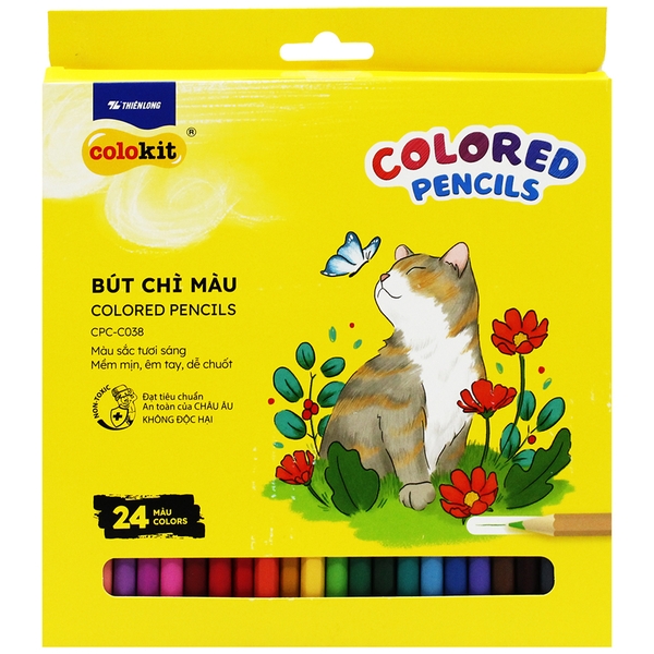 Bút Chì Màu Colored Pencils - Colokit CPC-C038 24 Màu