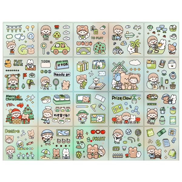 Đồ Chơi Sticker Telado - Cô Gái Và Bé Thỏ (Cute) Mstz-12/2-6