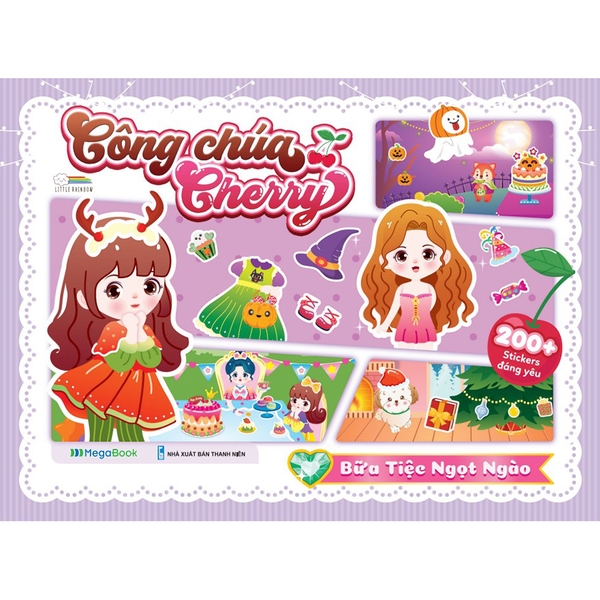 Sách Bóc Dán Sticker Cho Bé Gái - Công Chúa Cherry - Bữa Tiệc Ngọt Ngào