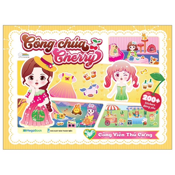 Sách Bóc Dán Sticker Cho Bé Gái - Công Chúa Cherry - Công Viên Thú Cưng