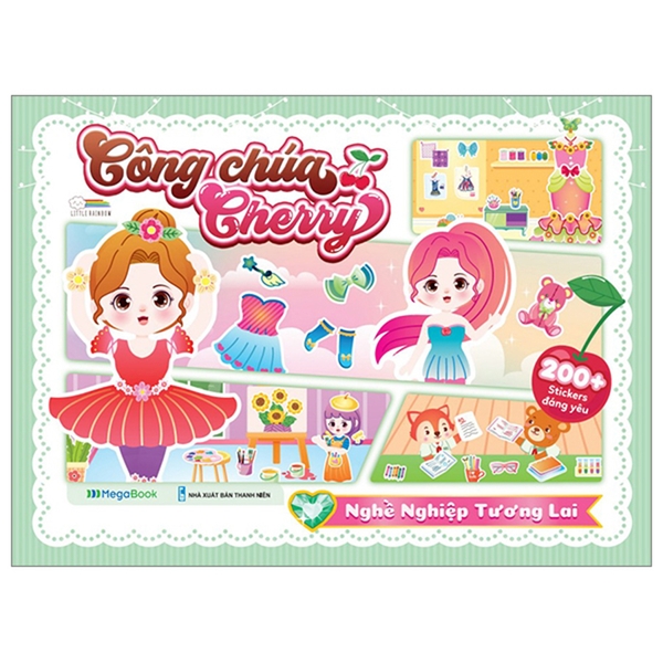 Sách Bóc Dán Sticker Cho Bé Gái - Công Chúa Cherry - Nghề Nghiệp Tương Lai