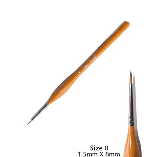 Cọ Vẽ Màu Nước, Dầu Đầu Tròn Hand Số 0 ZBS2