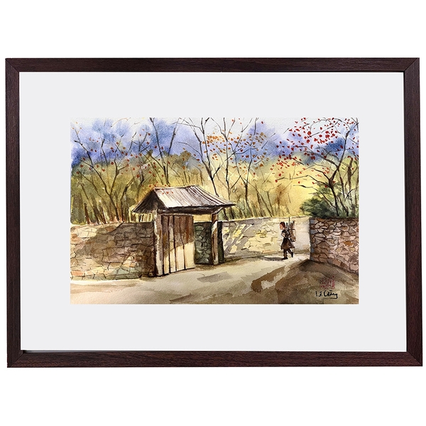 Tranh Màu Nước - Ngõ Vàng - ADC63