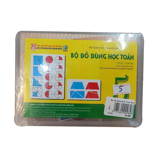 Bộ Đồ Dùng Học Toán Thực Hành Lớp 5 (Dùng Cho Học Sinh)