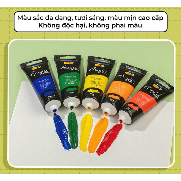 Màu Acrylic Colokit ACR-C009 75ml Hồng Cánh Sen