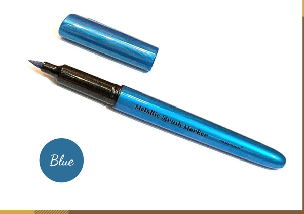 Bút Nhũ Metallic Marker Brush Simbalion MM-681B Màu Xanh Dương
