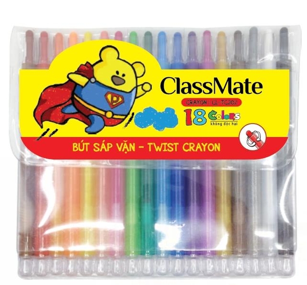 Bút Sáp Vặn ClassMate 18 Màu Cl-Tc202