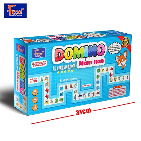 Đồ Chơi Foxi Domino Mầm Non - Đồ Dùng Sinh Hoạt Domino 1