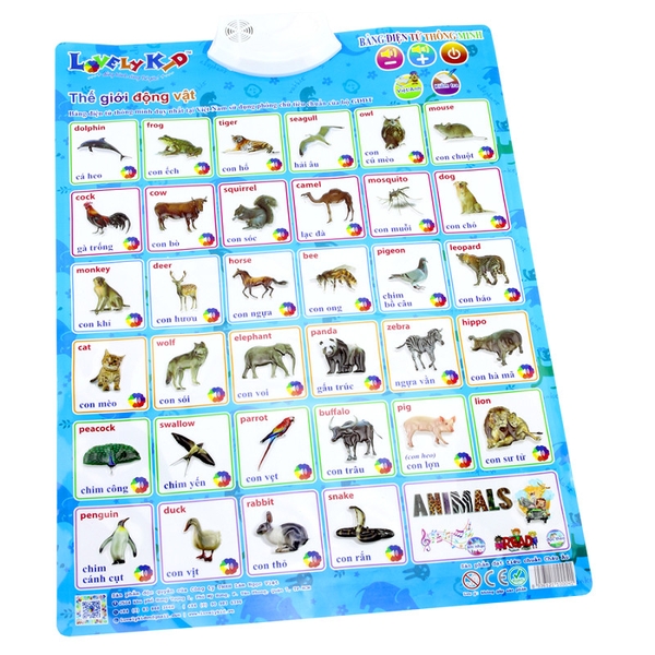 Đồ Chơi Bảng Điện Tử Thông Minh Thế Giới Động Vật LT03