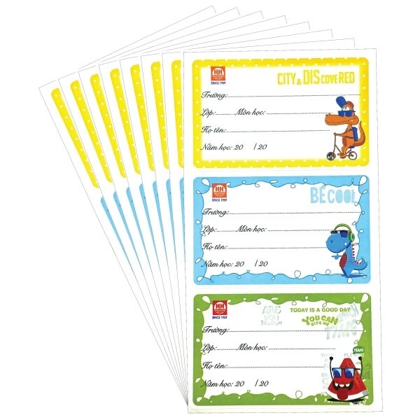 Nhãn Vở Cool 8 Tờ x 3 (24 Nhãn Vở)