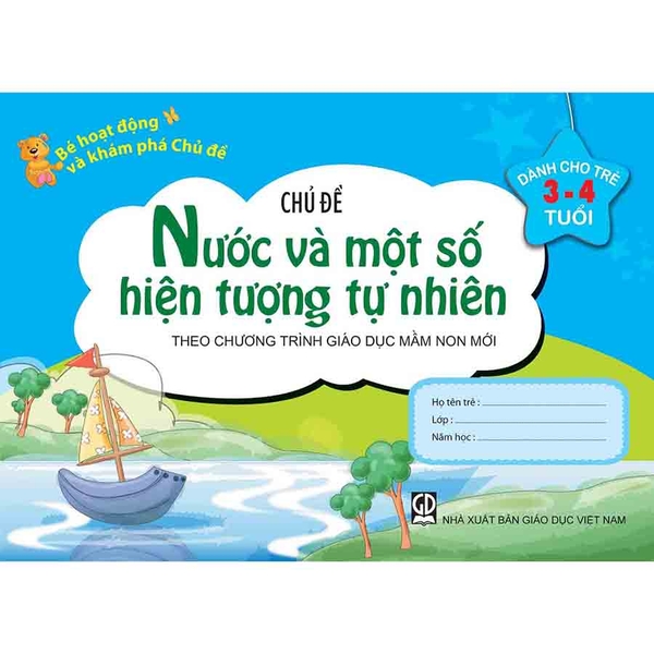 Bé HĐ và KP trẻ 3-4 tuổi - CĐ Nước và các HTTT