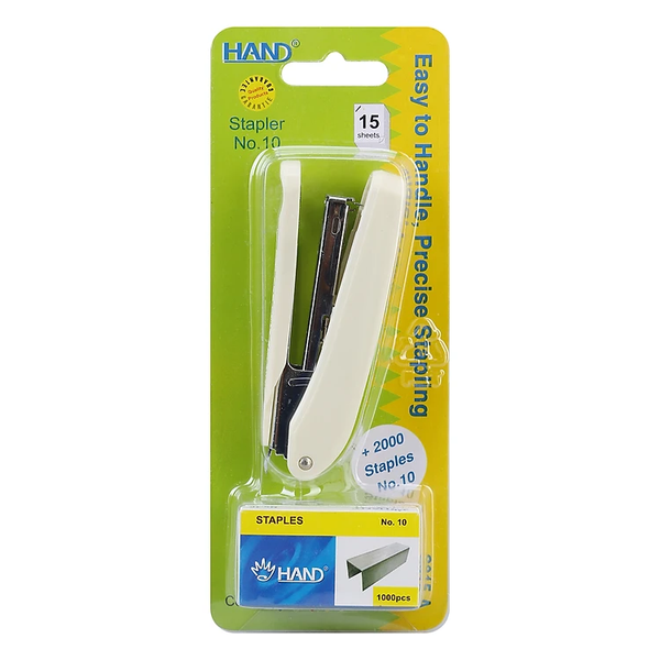 Dập Ghim Hand S915A (Thân Nhựa + 2 Hộp Ghim Số 10)