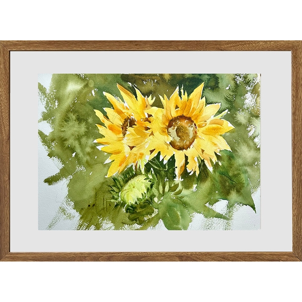 Tranh Màu Nước - Hoa Mặt Trời - ADC113