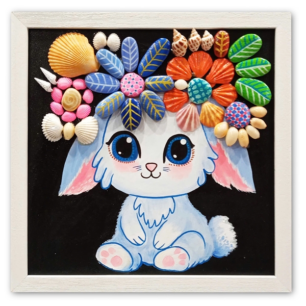 Tranh Sỏi Arcylic - Thỏ Con Và Hoa Xuân - ADC166