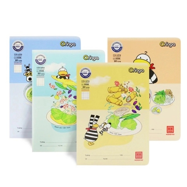 Vở 4 Ô Ly Hồng Hà School Oringa 80 Trang 0598
