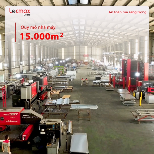 nhà máy sản xuất cửa chống cháy 2 cánh lecmax