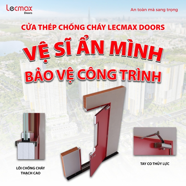 Cửa chống cháy 2 cánh bảo vệ người và tài sản