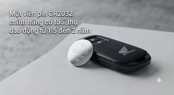 Pin chìa xóa xe máy chính hãng có tuổi thọ dao động từ 1.5 đến 2 năm.
