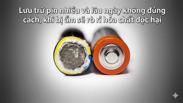 Lưu trữ pin số lượng lớn và lâu ngày cần chú ý hóa chất độc hại