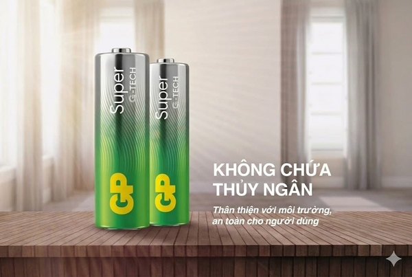 pin aa gp battery an toàn và thân thiện với con người, môi trường