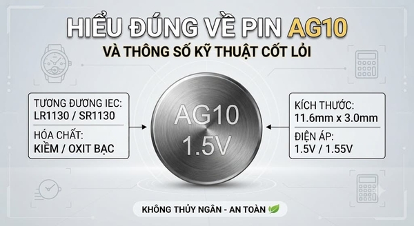 Thông số cơ bản của pin AG10