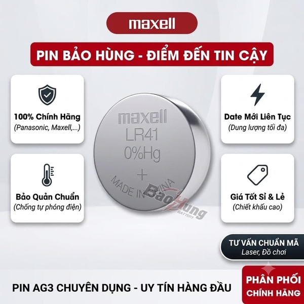 Địa chỉ bán pin AG3 chuyên dụng uy tín: Pin Bảo Hùng