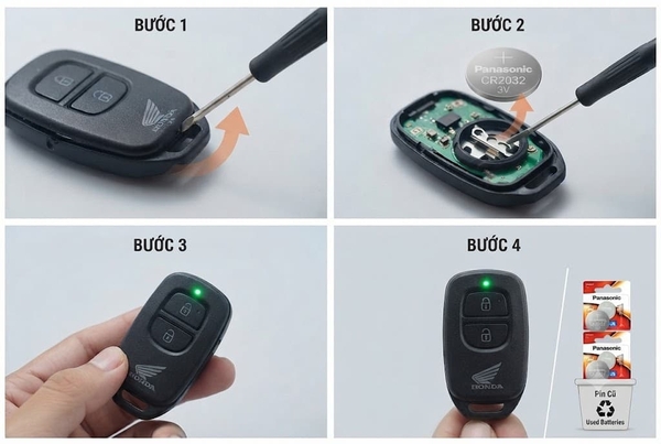 Hướng Dẫn Chi Tiết Các Bước Thay Pin Smartkey Xe Máy Điện Honda ICON e