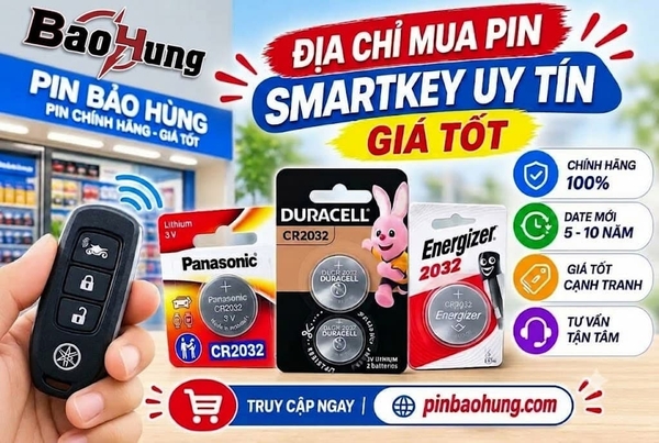 Địa chỉ mua pin chìa khóa Smartkey uy tín, giá tốt – Pin Bảo Hùng