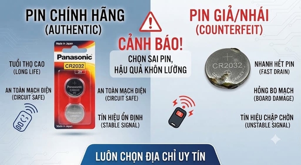 Rủi ro khi mua phải pin giả