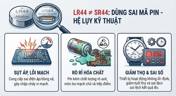 Rủi ro khi mua sai mã pin