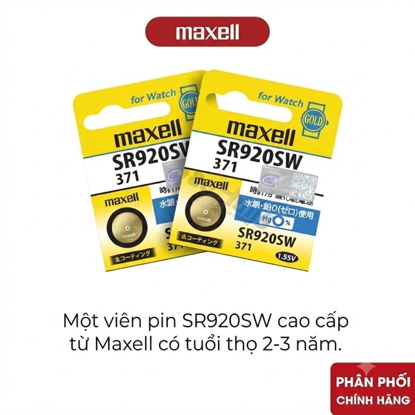 Tuổi thọ pin cr920sw chính hãng cao cấp như Maxell có thể lên tới 2-3 năm