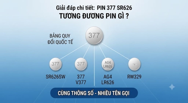 Giải đáp chi tiết: Pin 377 SR626 tương đương pin gì?