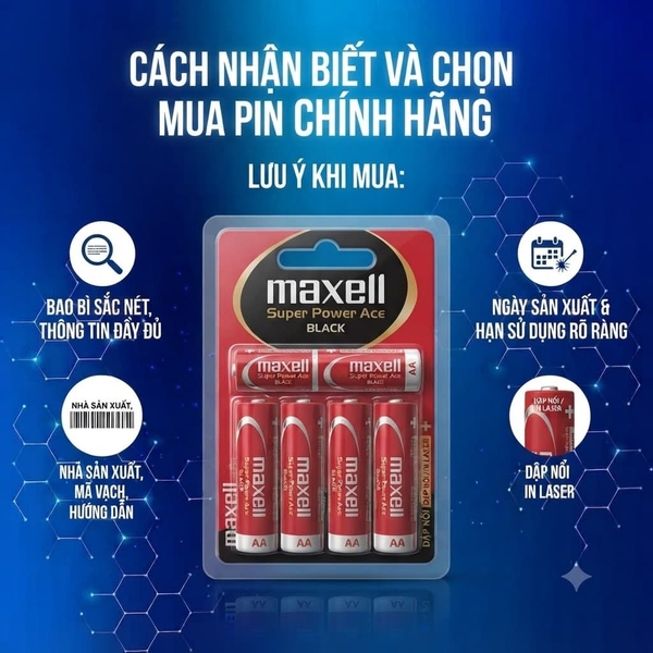 Cách nhận biết và chọn mua pin chính hãng
