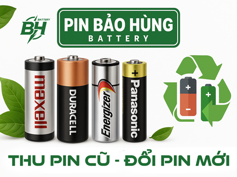 Đổi 5 Viên Pin Cũ Lấy 1 Viên Pin Mới – Cùng Pin Bảo Hùng Bảo Vệ Môi Trường