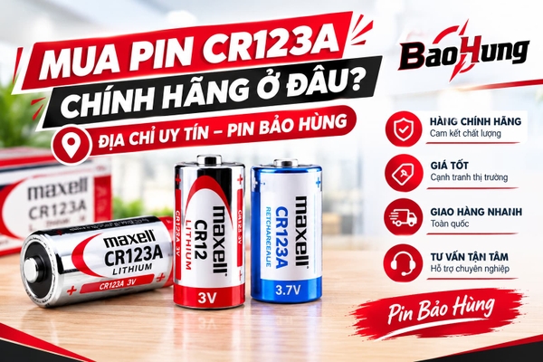Mua pin CR123A chính hãng ở đâu? Địa chỉ uy tín – Pin Bảo Hùng